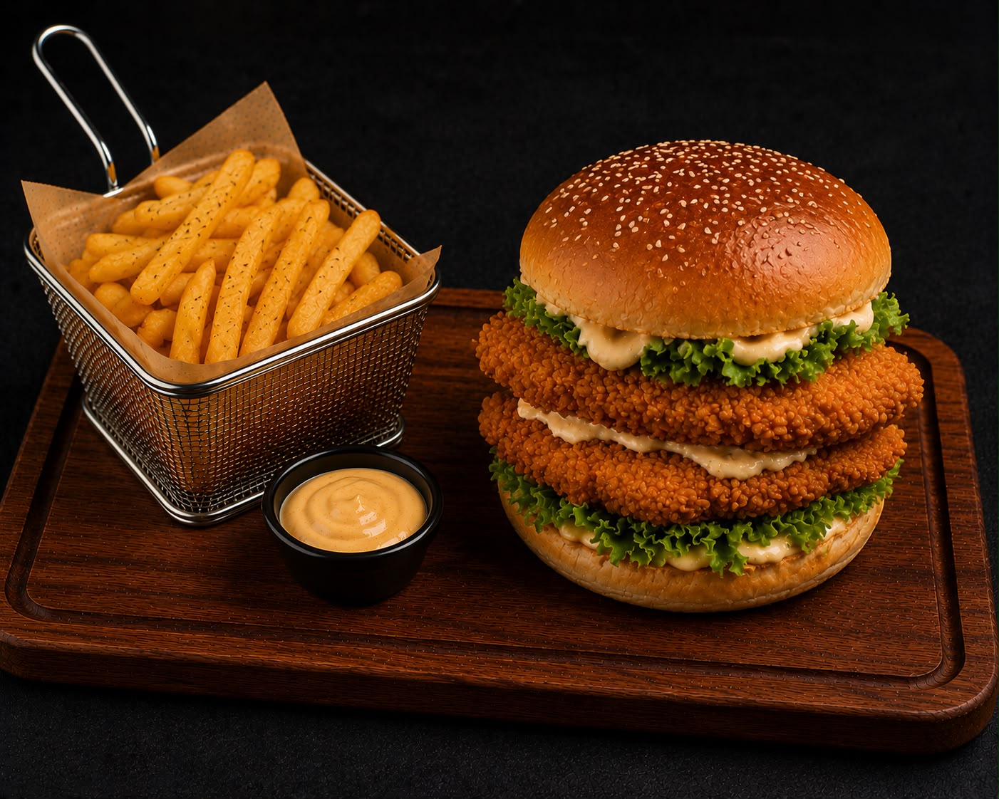 DOUBLE ÇITIR TAVUK BURGER